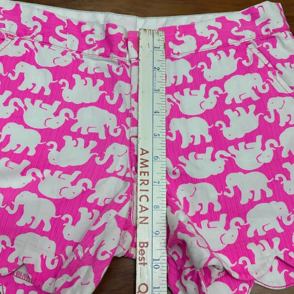Lilly Pulitzer Buttercup Shorts Tusk in the Sun Pink Elephant Scalloped Size 0 - Picture 12 of 15